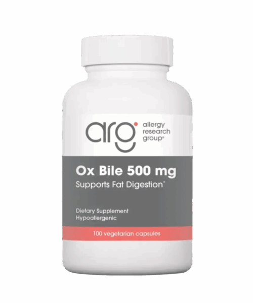 Allergy Research Group Ox Bile Supplement Bottle