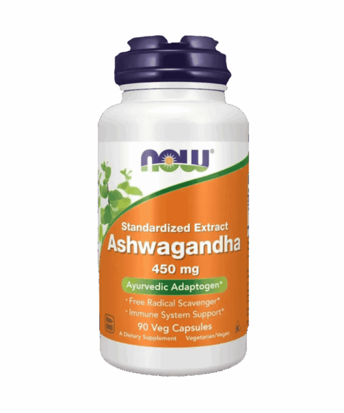 NOW Ashwagandha Extract 450 mg Supplement Bottle